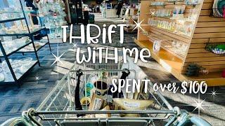 Thrift With Me | Thrifting Eclectic Vintage Home Decor | Spent Over $100 At The Thrift Store