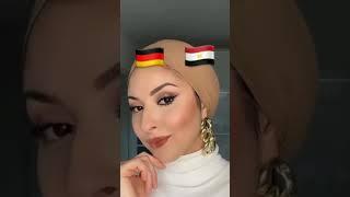 German vs Egyptian makeup #shorts #makeup #makeuptutorial #makeupvs