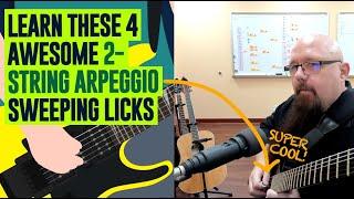 [Guitar Speed Lesson] 2-String Sweeping Arpeggio Licks