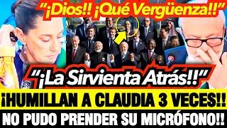 ¡FRACASASAZO!!! de SHEINBAUM!! en la CUMBRE del G-20!! HIZO el RIDÍCULO!! y le APAGAN el MICRÓFONO!!