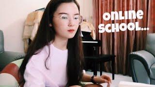 (Eng subs)上网课的一天 online school vlog as a junior