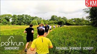 Sandhurst 5km Race | Treadmill Workout Scenery | Sandhurst Memoral parkrun | Virtual Run