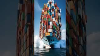Cargo ship's cargo lost in the waves of the sea! #@FBDartist #war