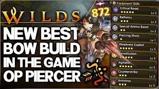 Monster Hunter Wilds - New Best Build in Game - Highest Damage Dragon Piercer Bow Set/Weapon Guide!