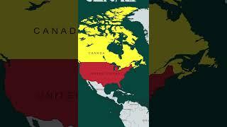 usa and canada map#shorts