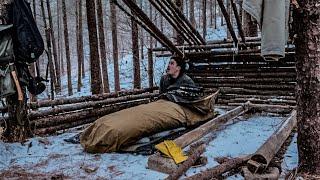 나무쉘터 아래서 텐트없이 하룻밤 / 극동계캠핑 / 부시크래프트(bushcraft) / 비박캠핑