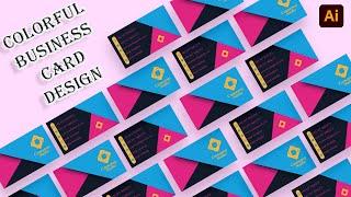 How to Design Eye-Catching Colorful Business Cards in Minutes| Step-by-Step Tutorial #illustrator