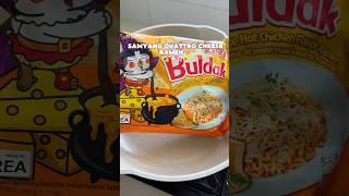 Trying Samyang Quattro cheese Ramen (first time)!  #shorts