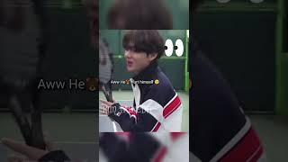 when taehyung accidently hurt himself but still enjoying#bts #taehyung #shorts