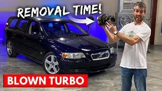 Removing The BLOWN Turbo On My Volvo V70R Was Quite The Job!