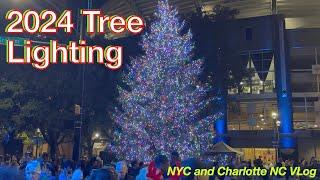 Charlotte NC - 2024 Tree Lighting Ceremony at Bank of America Stadium.