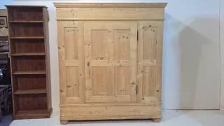 Large Antique Pine Wardrobe - Dismantles - Pinefinders Old Pine Furniture Warehouse