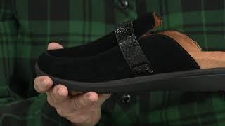 Vionic Suede Slip-On Mules w/ Snake Buckle Detail - Darla on QVC