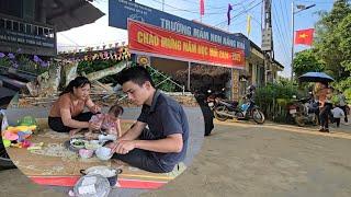 Family meal: giang nga takes her daughter to school - meal in the new house.