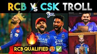 RCB VS CSK IPL2024 TROLLS  | RCB QUALIFIED  | VIRAT KOHLI MS DHONI | RCB VS CSK HIGHLIGHTS | IPL