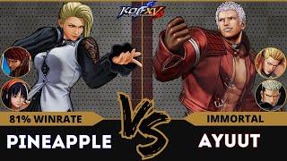 KOF XV️PINEAPPLE (Mature/Vice/Nakoruru) vs AYUUT (Yashiro/Benimaru/Goenitz) ️Replay Match - 12/24