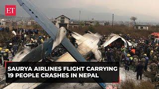 Nepal: Saurya Airlines plane carrying at least 19 people crashes during takeoff at Kathmandu airport