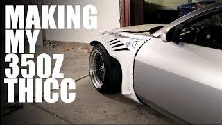 350Z ROCKET BUNNY FENDER INSTALL WIDEBODY