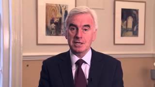 John McDonnell MP moments before first head to head with George Osborne