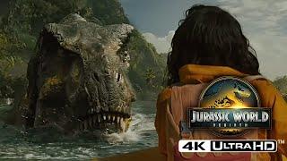T.Rex Attacks The Raft Scene | Jurassic World Rebirth - HD 4KK