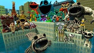  UNDERWATER BIG CITY ZOOCHOSIS vs ZOONOMALY vs FORGOTTEN SMILING CRITTERS SPARTAN KICKING Gmod !