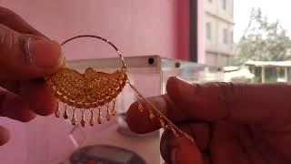 22k gold new latest gold nathiya designs. weight 5.830grm.gold nathiya with tana.कृष्ण देव ज्वेलर्स.