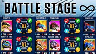 INDORAPTOR VS INDORAPTOR GEN 2 BATTLE STAGE SCORPIOS VS SCORPIOS GEN 2 | JURASSIC WORLD THE GAME