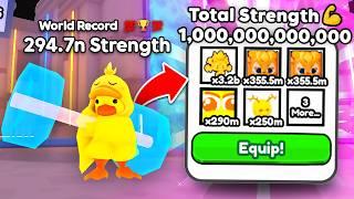 I Made BEST 1 TRILLION Strength Pet Team in Arm Wrestling Simulator! (Roblox)