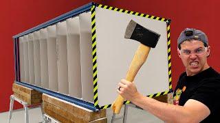 How Many Dry Wall Sheets Stops a Throwing Axe??