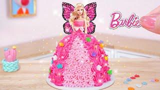 Amazing Tiny Barbie Princess Cake  Beautiful Miniature Pull Me Up Cake Recipe | Mini Cakes Making