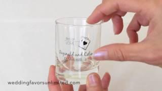 Fashioncraft Personalized Shot Glass Party Favors or Votive Holders (FC-3406CS)