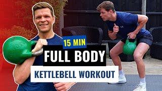 Full Body Kettlebell Workout / 15 minutes / No Repeat