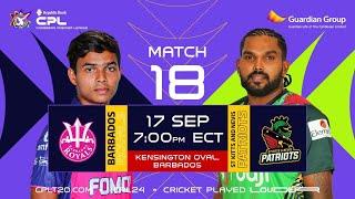 LIVE | Barbados Royals vs St Kitts & Nevis Patriots | CPL 2024