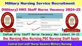 Army Nursing staff Vacancy,Staff Nurse Vacancy 2024,Indian Army Military Nursing Vacancy 2024,Post