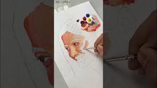 Rashmika Mandana - Painting with 3 Primary Colors | Acrylic Painting #shorts