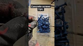 How To Screw Tapcons Into Concrete #shorts