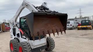 2016 BOBCAT S750 T4 Skid-Steer Loader W/ Bucket & Forklift Attachment