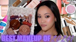 THE BEST MAKEUP OF 2024! HIGH END + DRUGSTORE! | AMY GLAM 