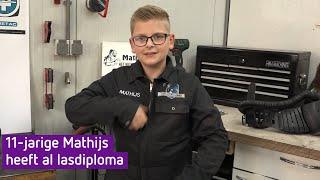 11-jarige Mathijs heeft al een lasdiploma (en een YouTube-kanaal)