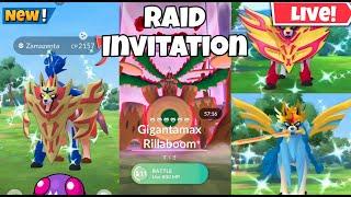 Hunting️Shiny Crown Zacian, Zamazenta & Gigantamax Rillaboom Raid Invitation #PokemonGo