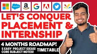 4 Months Roadmap! for Cracking Good Product Based Company! Placement & Internship Conquered!  FAANG