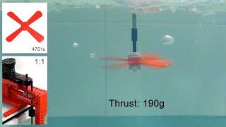 Lego Propellers in Water (worst to best)