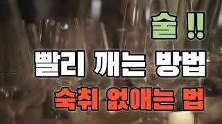 술 빨리 깨는 방법 | 숙취 해소 방법 | 술 해독 | 숙취 없애는 법