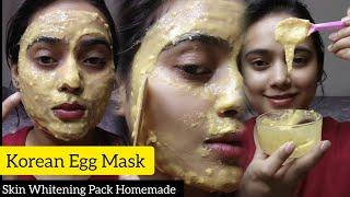 Korean Egg Mask/Get Bright Spotless Glowing Skin Easily At Home #beatytips #skincare #viralvedio