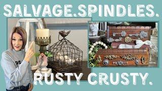 Rustic Salvaged Wood Diy Ideas for Home Decor/Vintage Spindle DIYs