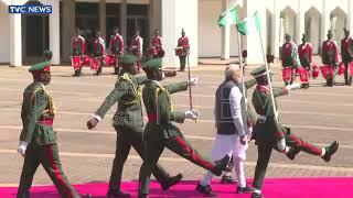 FULL VIDEO: Arrival Of Indian Prime Minister Modi At Presidential Villa