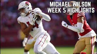 Michael Wilson Week 5 Highlights vs 49ers| Cardinals vs 49ers