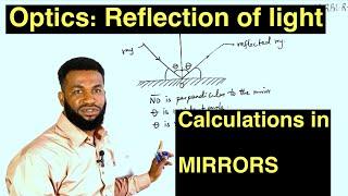 Reflection of light in mirrors.How to find incident, reflected ray and angle of deviation.