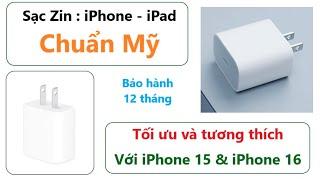 Sạc Zin iPhone Nhập Mỹ   đầy tự ngắt, sạc nhanh không nóng máy