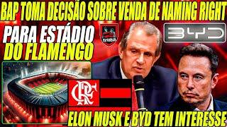 BAP TOMA DECISÃO SOBRE VENDA DE NAMING RIGHT PARA ESTÁDIO DO FLAMENGO /ELON MUSK E BYD TEM INTERESSE